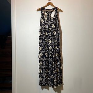 Vintage floral racer back wide leg jumper